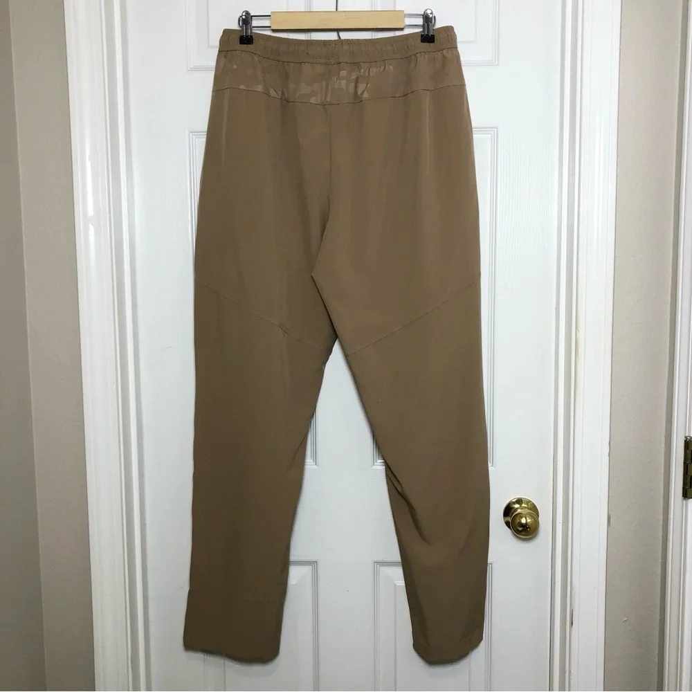 Travels Together By You Ruched Drawstring Waist Pocket Lightweight Khaki Pants L